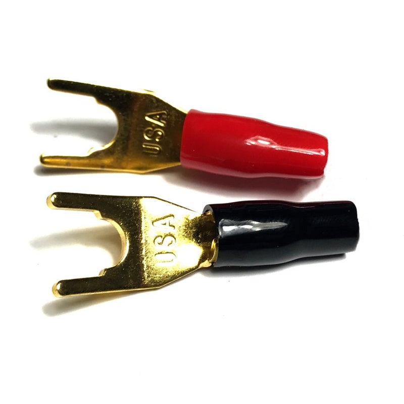 CESS Y Plug - Speaker Cable Barrier Spade Fork Jack Plug Connector (10 Pack) - Image 2